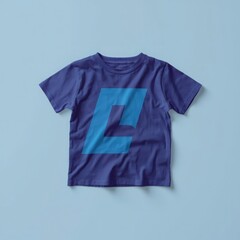 T-shirt with blue color isolated on a white background