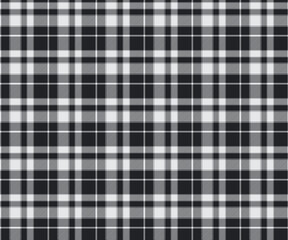 Plaid pattern, navy blue, white, seamless for textiles, and for designing clothing, skirts, pants or decorative fabric. Vector illustration.