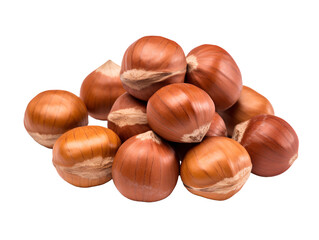 Obraz premium a pile of hazelnuts