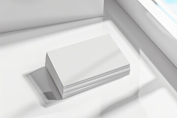 Business card mockup on isolated white background created with generative AI