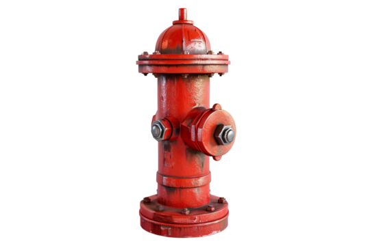 a red fire hydrant on a white background