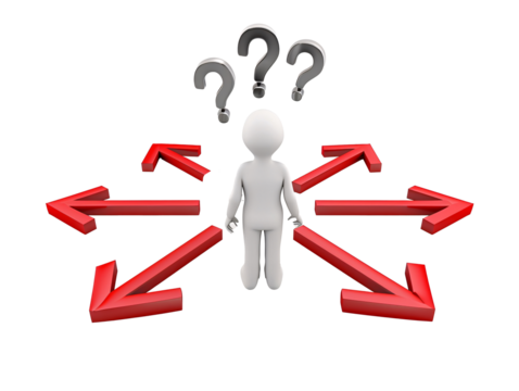 a cartoon character surrounded by arrows - Powered by Adobe