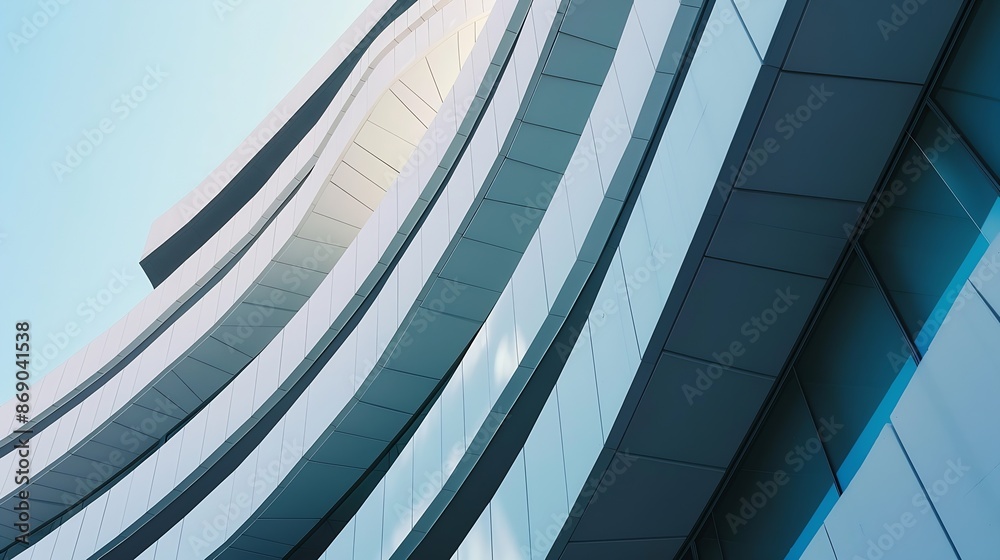 Poster Exterior of modern architecture modern city building Modern architecture abstract background building abstract : Generative AI