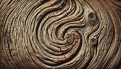 Fototapeta premium Swirling Tree Rings with Distinctive Grain