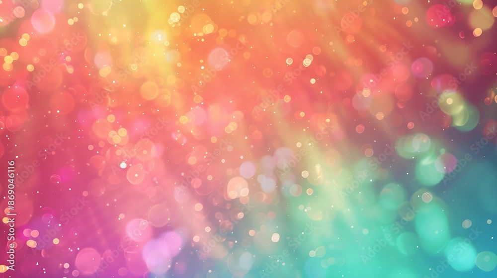 Aufkleber 4K Beautiful color gradient background with noise Abstract pastel holographic blurred grainy gradient banner background texture Colorful digital grain soft noise effect Nostalgia vinta : Generative AI