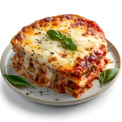 Delicious Homemade Lasagna on a Plate