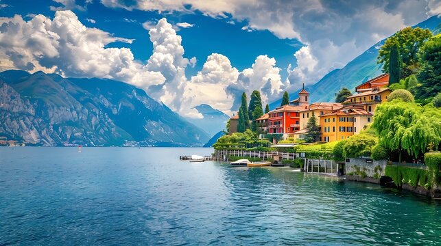 Menaggio at Lake Comoitalian Lake DistrictLombardyItaly : Generative AI