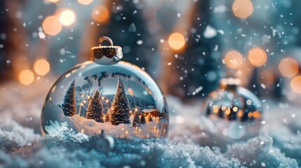 Enchanted Ornaments: Artistic Christmas Balls with Miniature Winter Wonderland Scenes