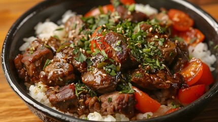 Beef stew with rice