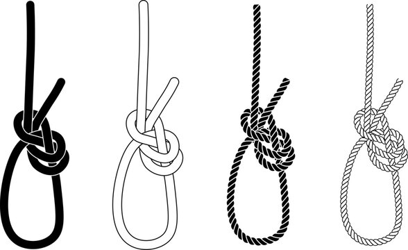 recommend clip art: Yosemite bowline rope Knot icon set
