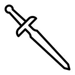 Sword Line Icon Design