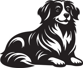 Dog vector art illustration icon 2024