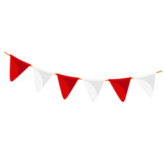 Obraz premium Indonesian Flag Hanging Decoration Illustration
