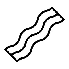 Bacon Strip Line Icon Design