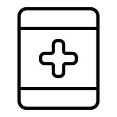 Fototapeta premium Medical Kit Line Icon Design