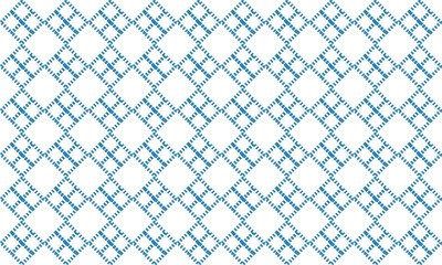 Fototapeta premium Seamless argyle pattern in blue and white colors, two tone blue diamond checkerboard repeat pattern, replete image, design for fabric printing 