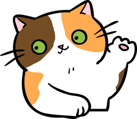 Cute Cartoon Cat Character