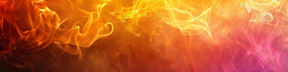 Naklejka premium Unique Fantastical Vibrant Ethereal Colorful Background with Artistic Yellow, Orange, Purple, and Red Glowing Smoke, Shining with Divine Light, Representing Faith, Belief, Inclusion, Freedom, Jesus, H