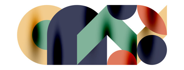 Circle pattern, round elements with lines and arrows composition for wallpaper, banner, background or landing