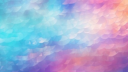 Elegant abstract texture with a seamless pattern of shimmering scales in a beautiful pastel color gradient from soft blue to vibrant pink and purple, evoking a magical, dreamy feel