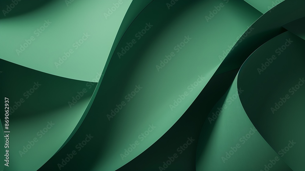 Aufkleber abstract geometric green background copy space : generative ai