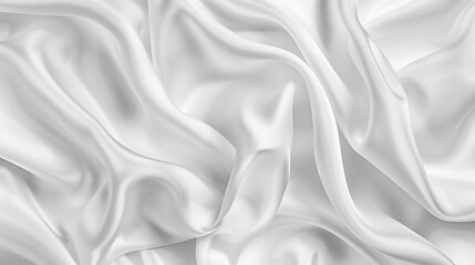 Obraz premium Abstract blank white fabric background waving white fabric texture background : Generative AI