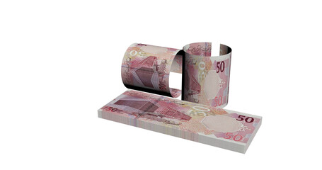 Qatar Riyals Money 3D Illustration 1