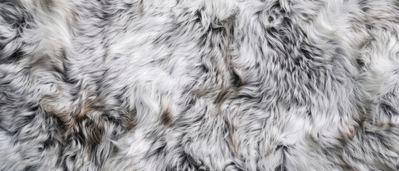 Panoramic close-up, high detail scan of rabbit fur material, Generative AI