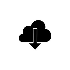 Download cloud icon vector illustration on white background