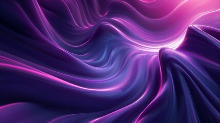 Obraz premium Dark Purple Orange Abstract Waves