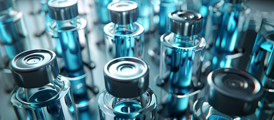 rows of tubes in laboratory，Medicinal solution