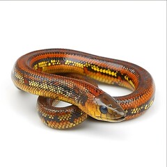 Obraz premium Colorful Snake on White Background