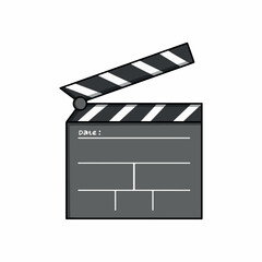 Fototapeta premium illustration art clapper sticker design