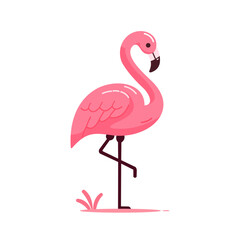 simple pink flamingo bird vectors