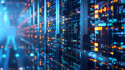 Fototapeta premium Data Deduplication and Data Cleansing Processes, the concept of digital data organization with an image depicting data deduplication and data cleansing processes