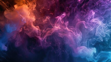 Fototapeta premium Enchanting Plumes of Colorful Vapor Swirling in a Captivating Dance of Atmospheric Phenomena