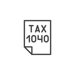 Tax Form 1040 line icon