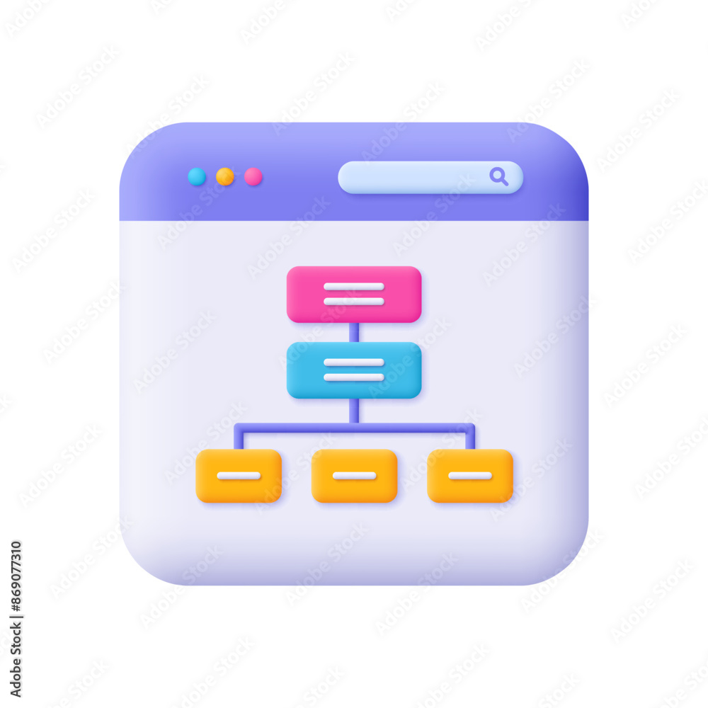 Aufkleber information architecture, project flowchart, wireframe structure. web development, information syste