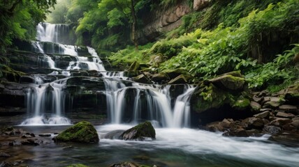Obraz premium waterfall in the forest