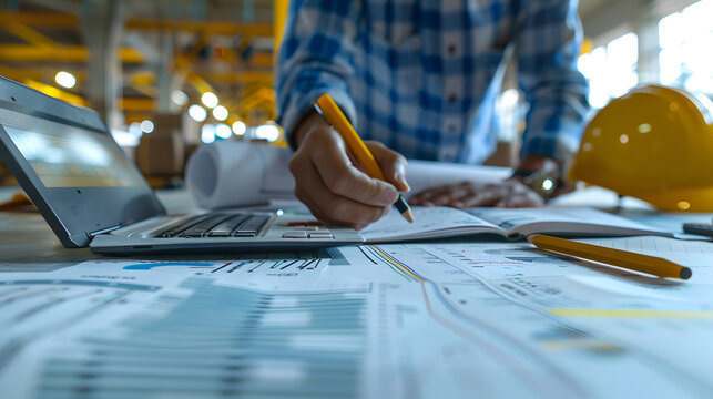 Earned Value Management (EVM) Analysis, earned value management (EVM) analysis with an image showing project managers assessing project performance by comparing planned costs