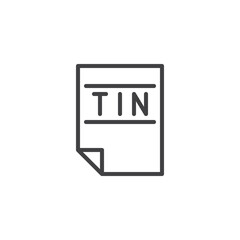 Tax Identification Number line icon