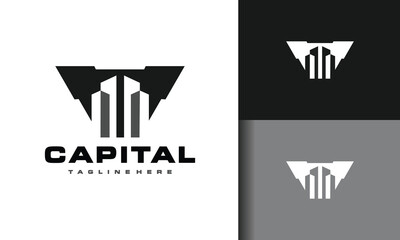 capital build modern logo