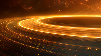 Saturn and its rings at an oblique angle, space planet patterns wallpaper