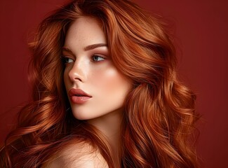 Obraz premium portrait of a beautiful redheaded woman