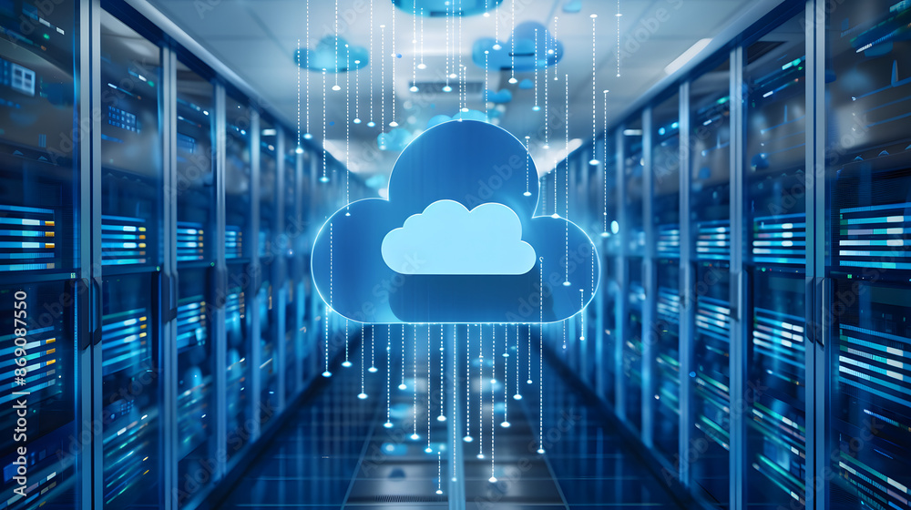 Aufkleber seamless data migration to the cloud, seamless data migration to the cloud with an image showing dat