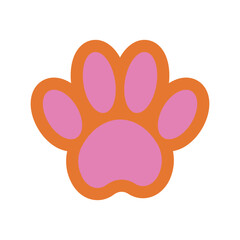 Cat Paw Flat Illustration