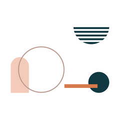 Geometric Shape Illustration Recolorable vector Element