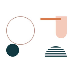 Geometric Shape Illustration Recolorable vector Element