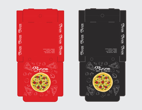 Pizza Box Design, Pizza Packaging Design, Pizza Box Design Template, Ready For Print.