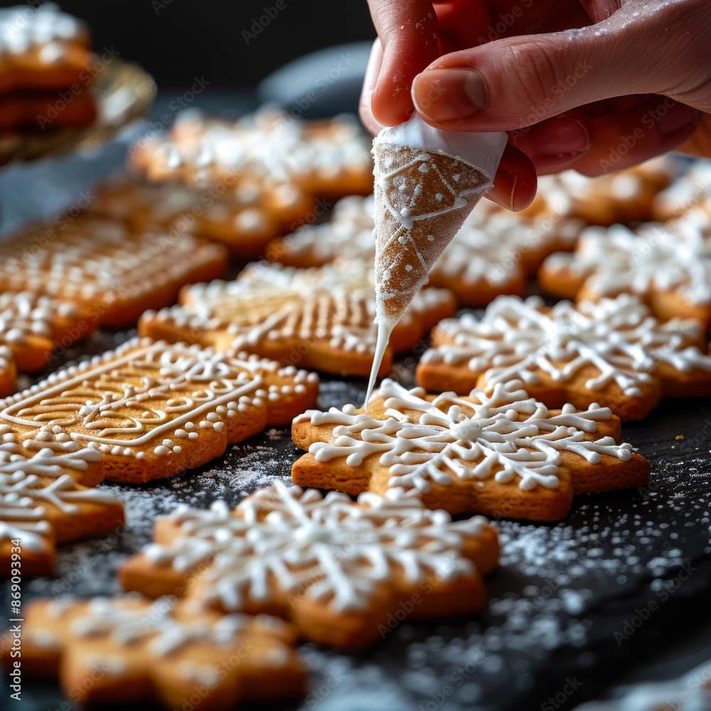 Wall mural christmas cookies on a table